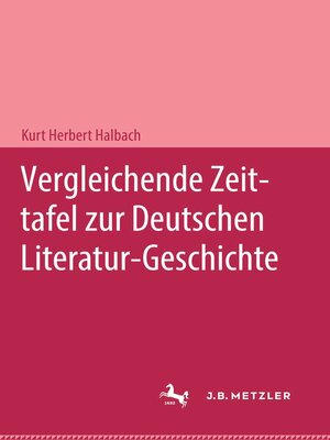 cover image of Vergleichende Zeittafel zur deutschen Literatur-Geschichte